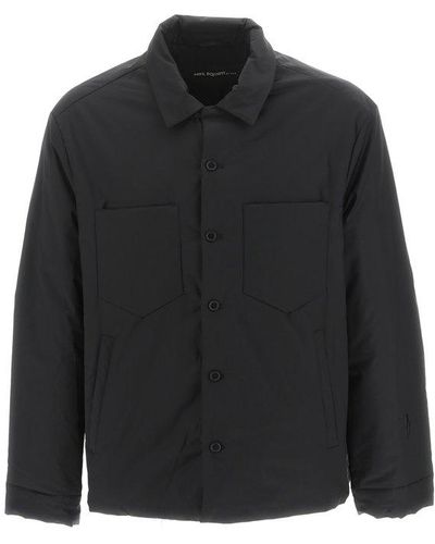 Neil Barrett Long-sleeved Buttoned Padded Shirt Jacket - Black