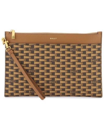 Bally Pennant Pouch - Brown