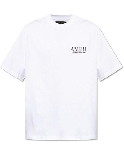 Amiri Logo Printed Crewneck T-shirt - White