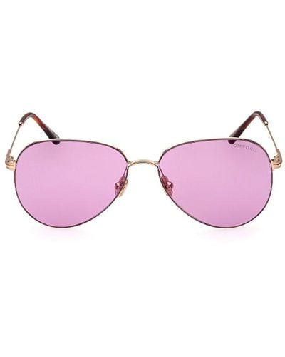 Tom Ford Oval Frame Sunglasses - Pink