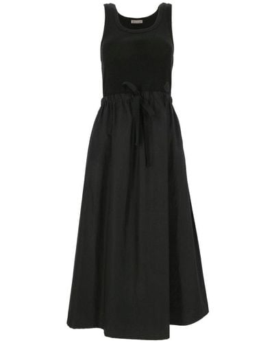 Moncler Paneled Sleeveless Dress - Black