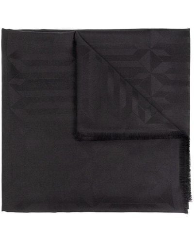 Lanvin Scarf With Logo, - Black