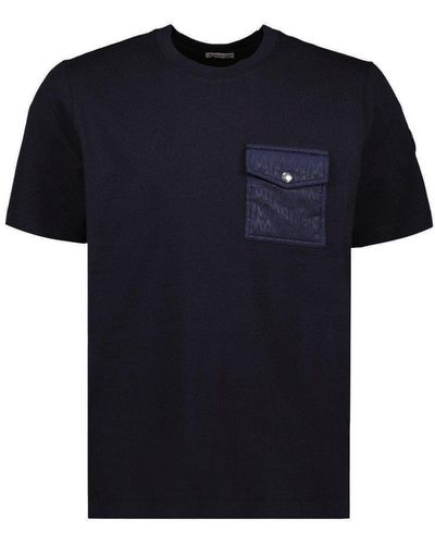 Moncler Logo Jacquard Patch Pocket T-shirt - Black