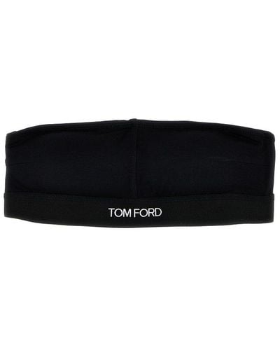 Tom Ford Logo Underband Bandeau Bra - Black