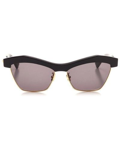 Bottega Veneta Half-rim Sunglasses - Black