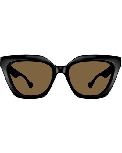 Gucci Cat-eye Frame Clip-on Sunglasses - Black