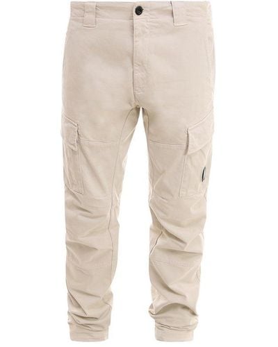 C.P. Company Pocket Detail Cargo Trousers - Natural