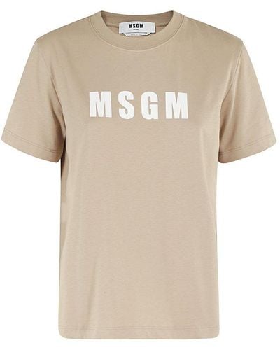 MSGM T-Shirt T-Shirt - Natural