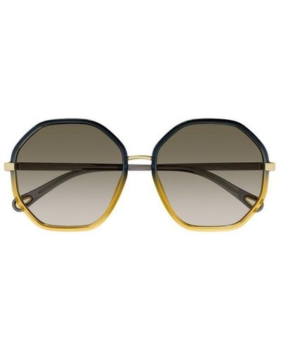 Chloé Hexagon Frame Sunglasses - Grey