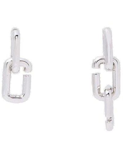 Marc Jacobs The J Marc Chain-linked Earrings - White