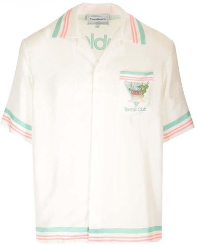 Casablancabrand Tennis Club Silk Shirt - White