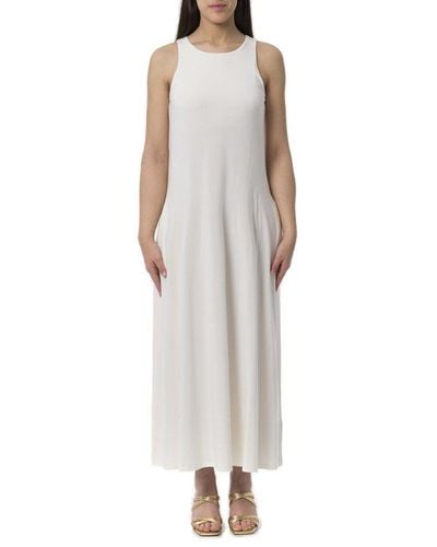 Max Mara Crewneck Sleeveless Dress - White