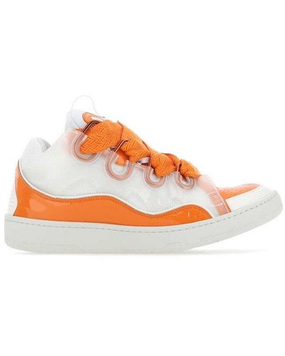 Lanvin Curb Lace-up Trainers - Orange