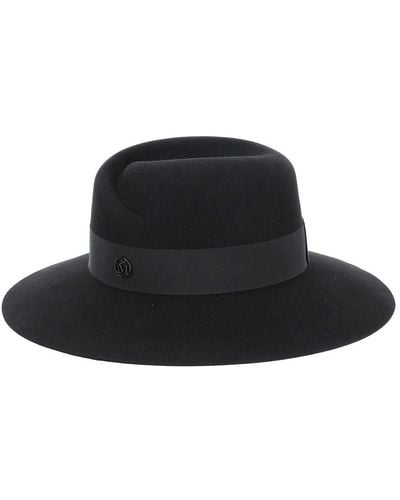 Maison Michel Virginie Felt Fedora Hat - Black