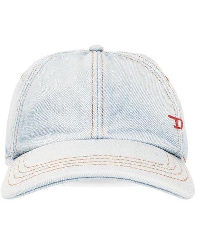 DIESEL Baseball Cap In Denim - White