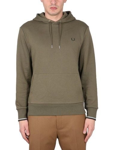 Fred Perry Sweatshirt With Logo Embroidery - Green