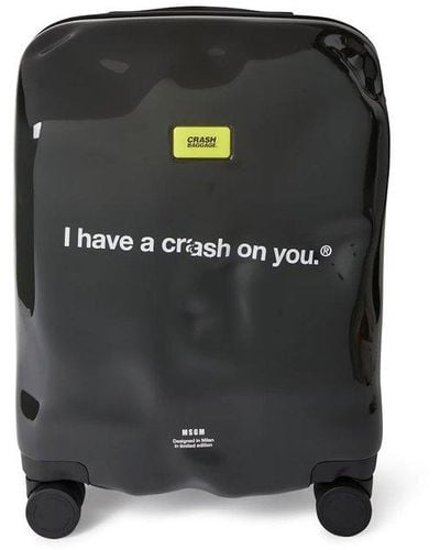 MSGM Slogan Printed Suitcase - Black