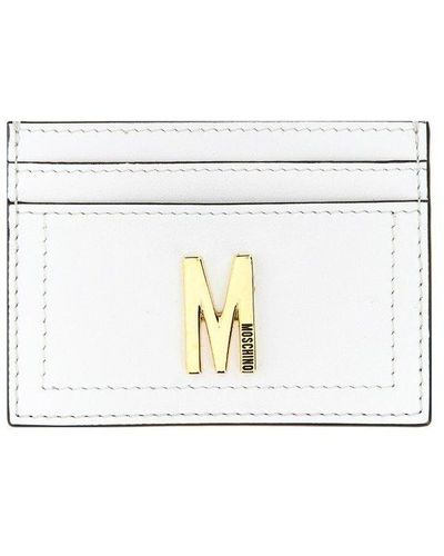 Moschino Leather Card Holder - White