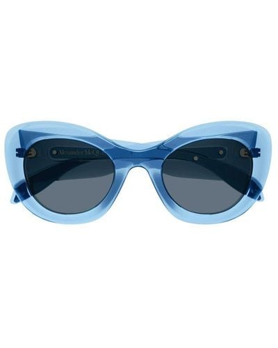 Alexander McQueen Cat-eye Frame Sunglasses - Blue
