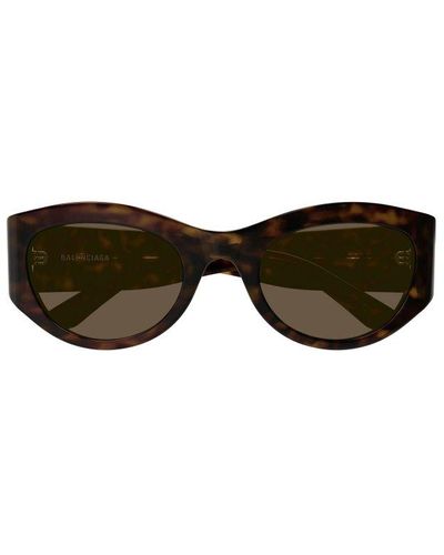 Balenciaga Cat-eye Frame Sunglasses - Brown
