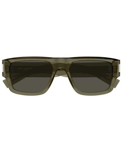 Saint Laurent Square Frame Sunglasses - Green
