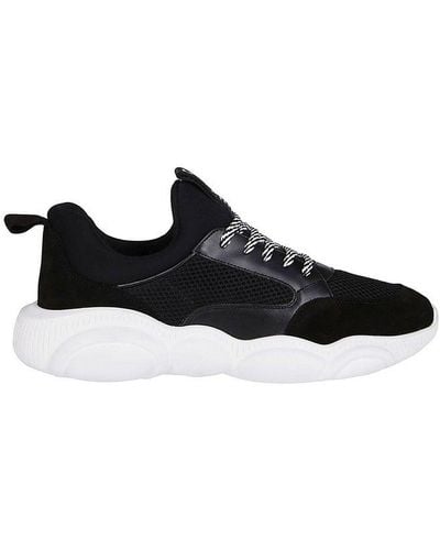 Moschino Teddy Lace-up Sneakers - Black