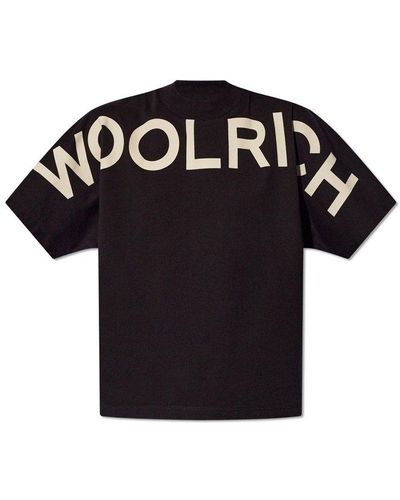 Woolrich Cotton T-Shirt With Logo - Black