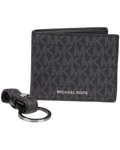Michael Kors Slim Billfold Wallet With Keyring Box Set - Black