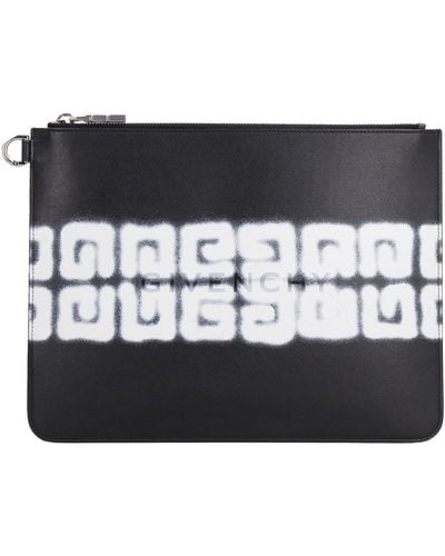 Givenchy Chito X - Logo Detail Flat Leather Pouch - Black