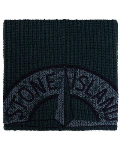 Stone Island Wool Tube Scarf - Black