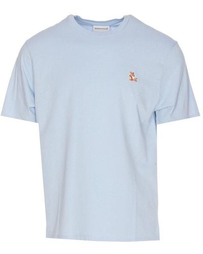 Maison Kitsuné Fox Patch Logo T-shirt - Blue
