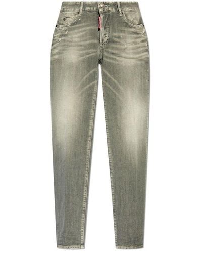 DSquared² Distressed Straight-leg Jeans - Green