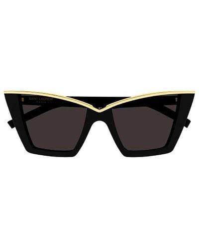 Saint Laurent Round Frame Sunglasses - Black