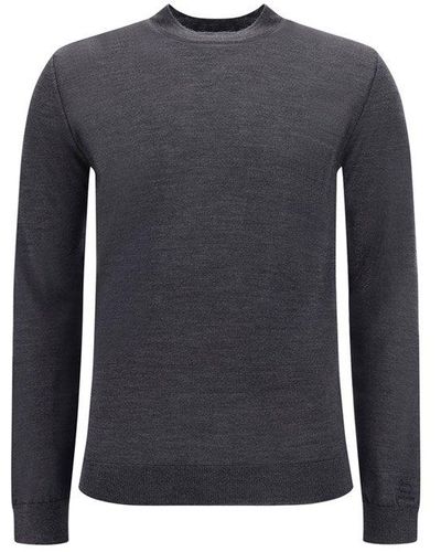 Woolrich Long Sleeved Crewneck Knitted Sweater - Gray