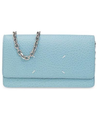 Maison Margiela Wallet With Chain - Blue