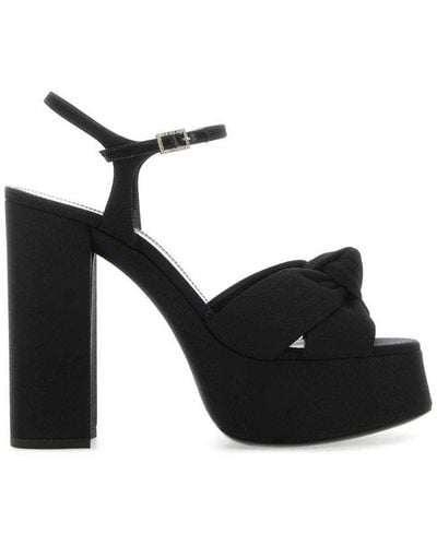 Saint Laurent Bianca Platform Sandals - Black