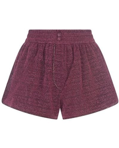 Oséree Aubergine Lumiere Shorts - Purple