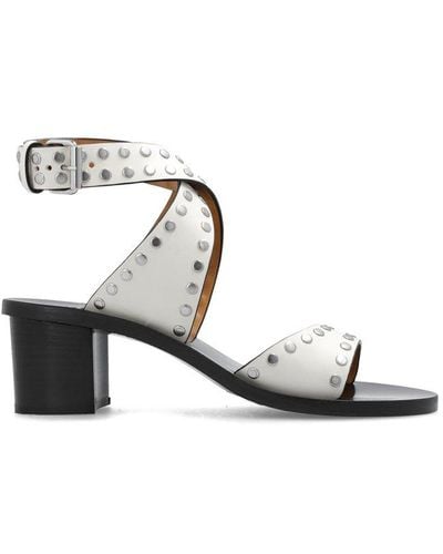 Isabel Marant Jillin Studded Crossover-strap Sandals - White