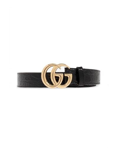 Gucci 'GG Marmont' Cayman Belt - Black