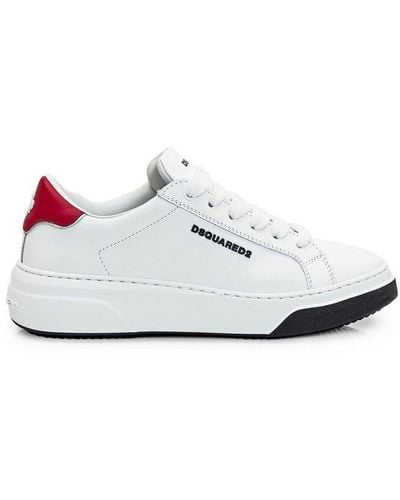 DSquared² Logo Embossed Low-top Sneakers - White