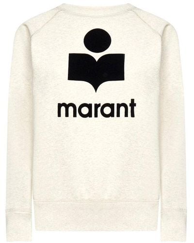 Isabel Marant Milly Logo Cotton-blend Sweatshirt - Natural