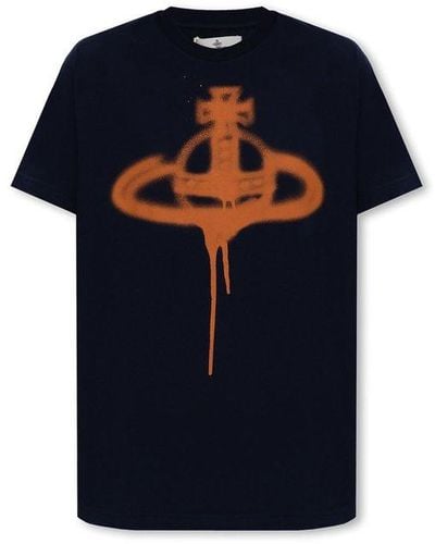 Vivienne Westwood T-Shirt With Logo, ' - Blue