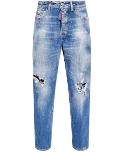 DSquared² Boston Distressed Jeans - Blue