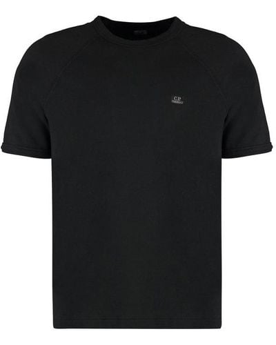 C.P. Company Logo-embroidered Crewneck T-shirt - Black