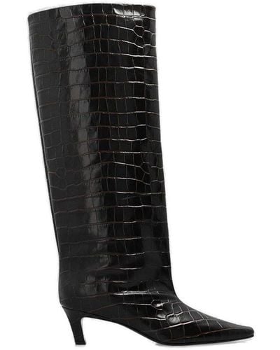 Totême Embossed Knee-high Boots - Black