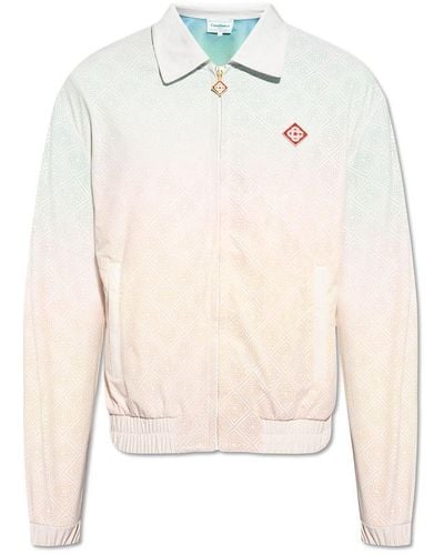 Casablancabrand Logo Patch Gradient Jacket - White