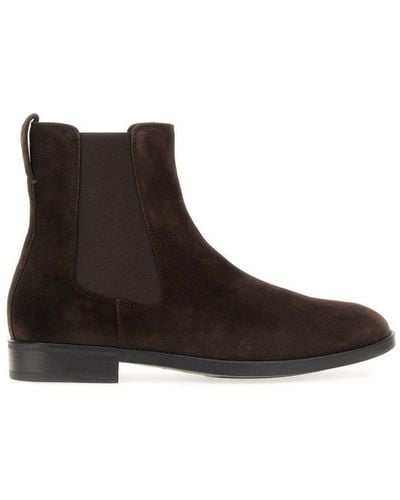 Tom Ford Round Toe Ankle Boots - Brown