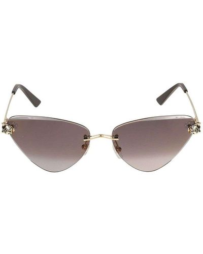 Cartier Triangle Frameless Sunglasses - Brown