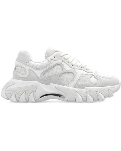 Balmain B-east Monogrammed Sneakers - White