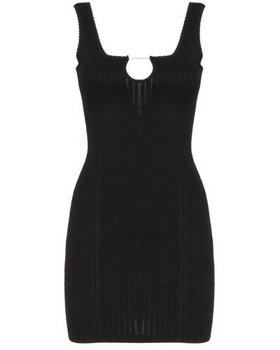 Jacquemus Scalloped Mini Dress - Black